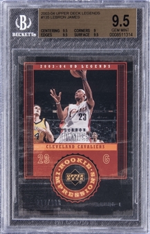 2003/04 UD Legends #135 LeBron James Rookie Card (#217/999) - BGS GEM MINT 9.5